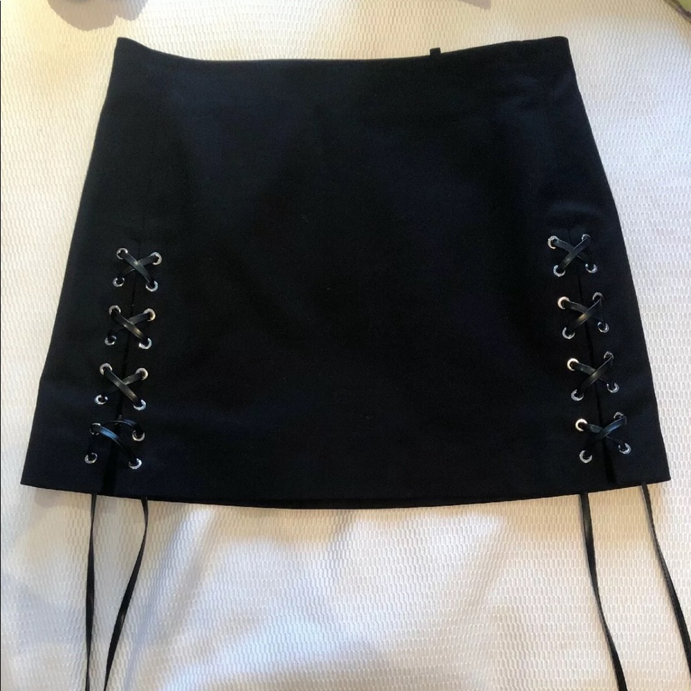 Helmet Lang Mini Skirt